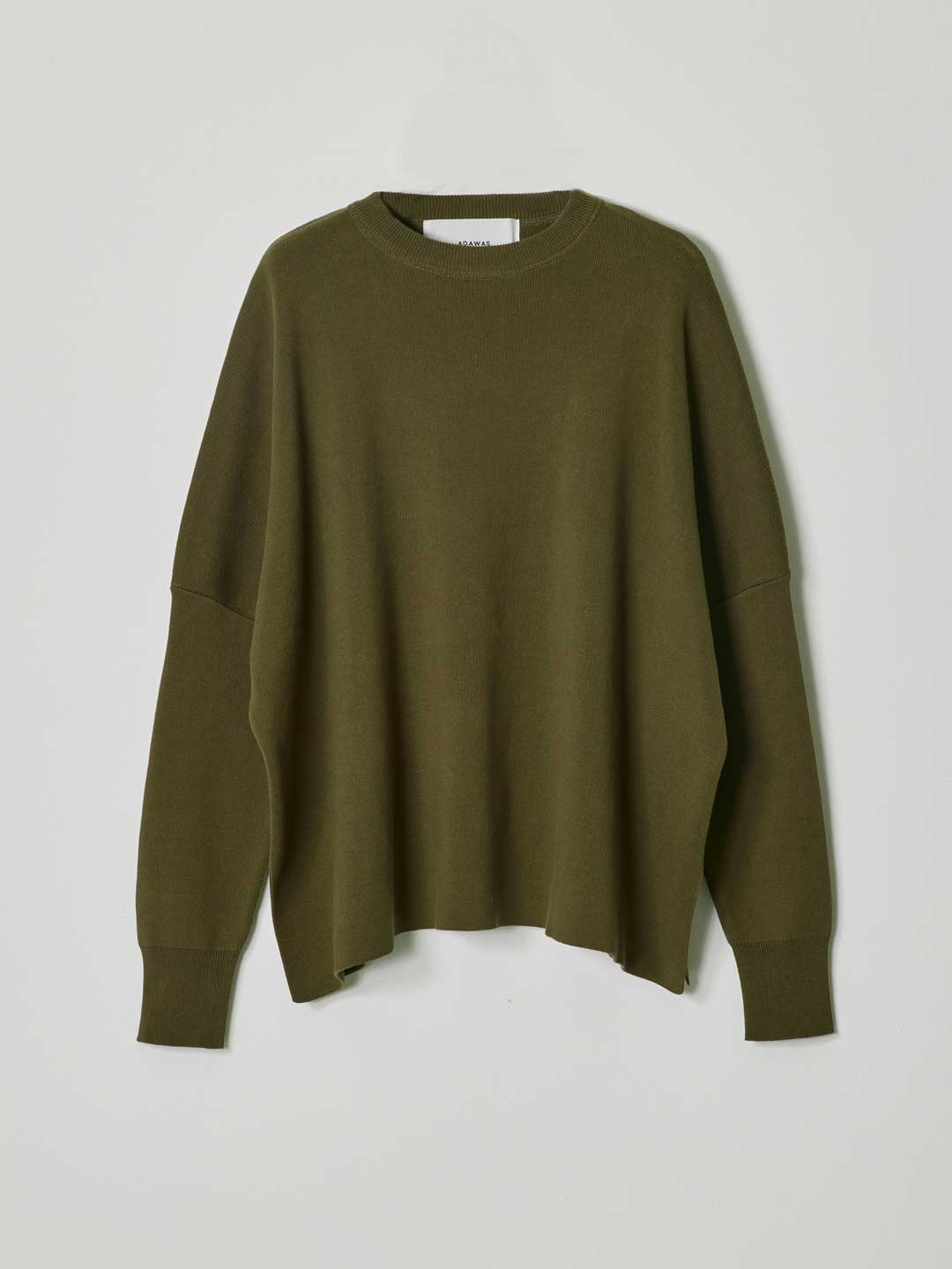 【AYA KANEKOxADAWAS】 Sweat Knit Pullover - Khaki