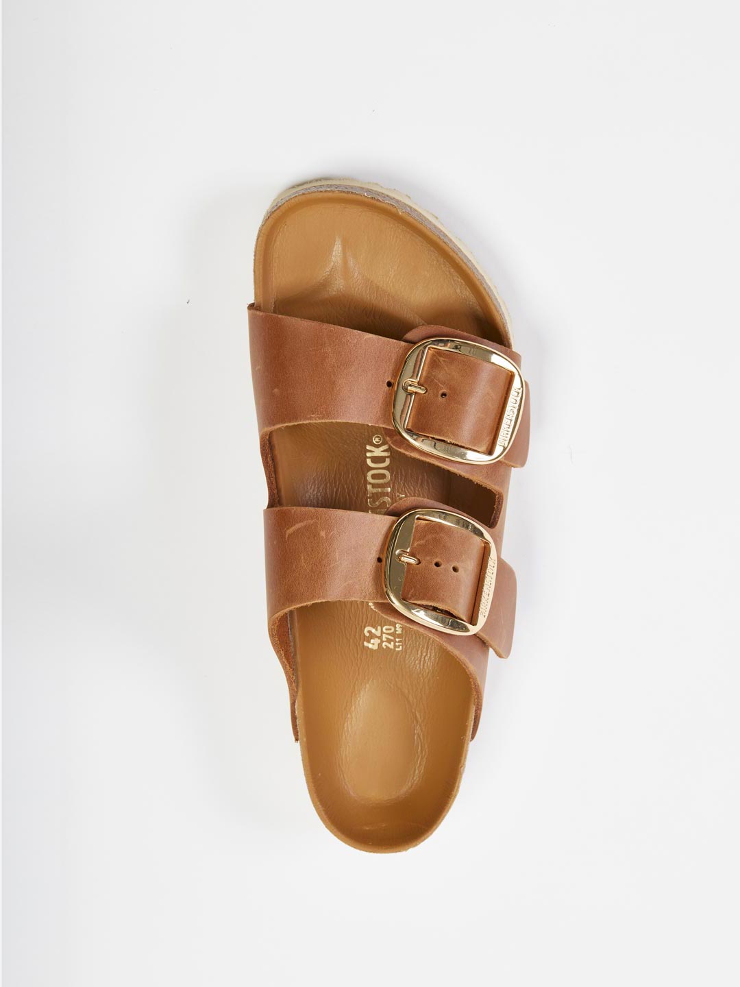 Arizona Big Buckle Sandals - Brown