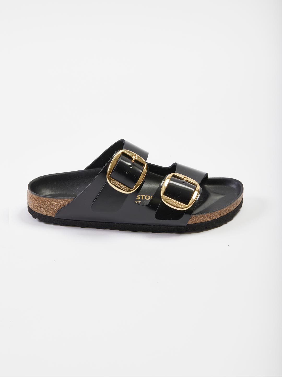 Arizona Big Buckle High Shine Sandals - Black