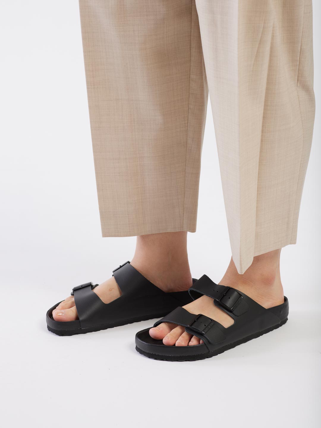 Arizona Natural Leather Sandals - Black