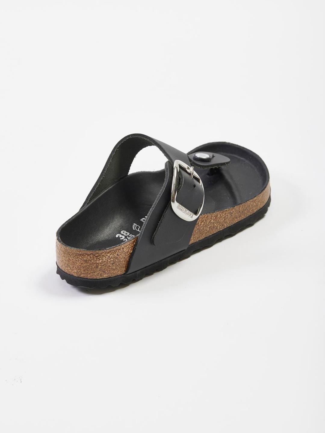 Gizeh Big Buckle Sandals - Black