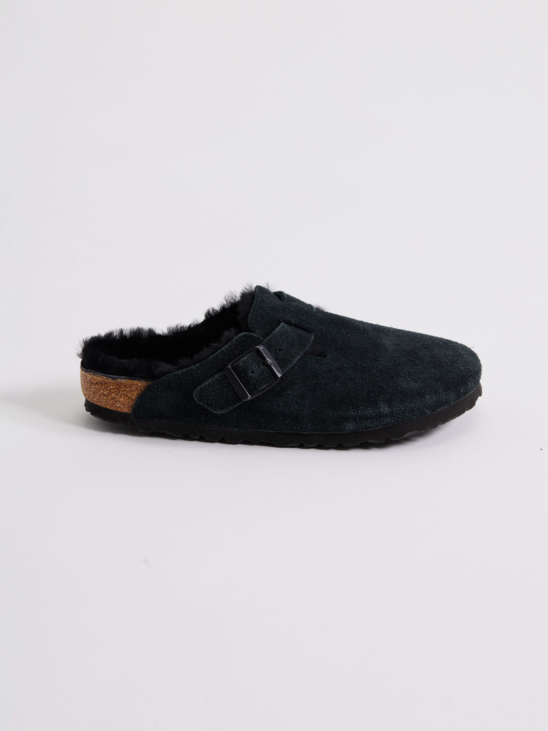 Boston Shearling Sandals - Black