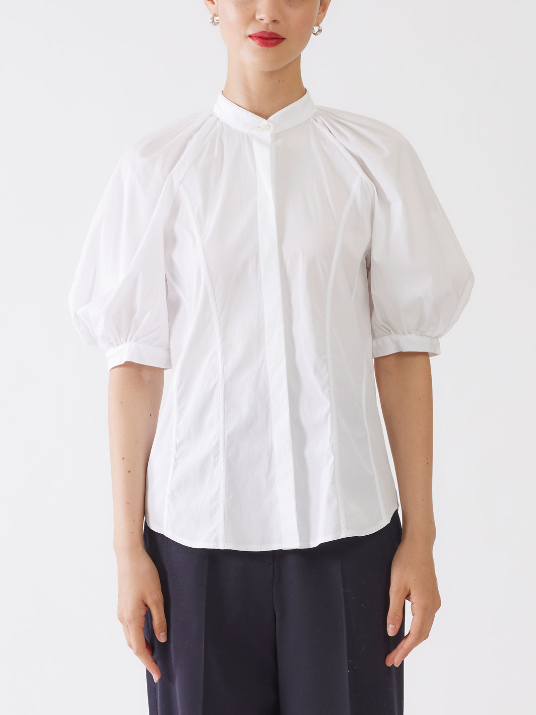 DULCINEE Puff Sleeves Shirt - White