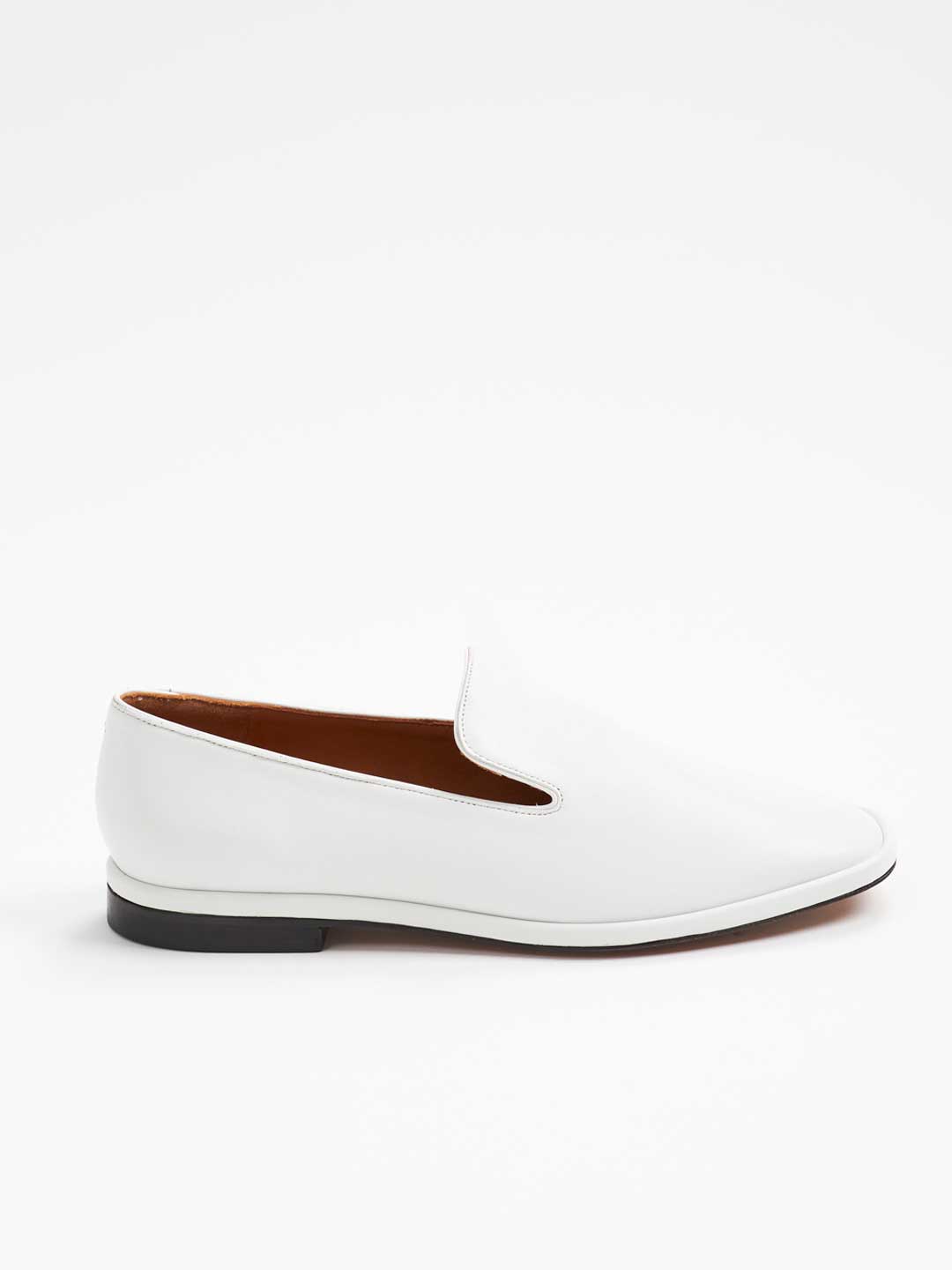 OLYMPIA Smooth Leather Slip-on Shoes - White