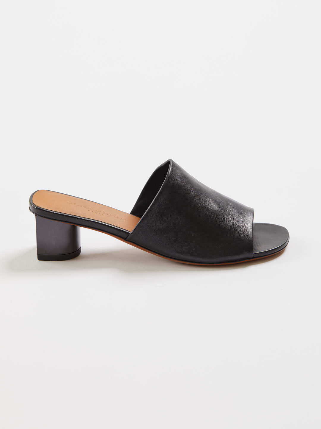 LEA5 Middle Heel Mules - Black
