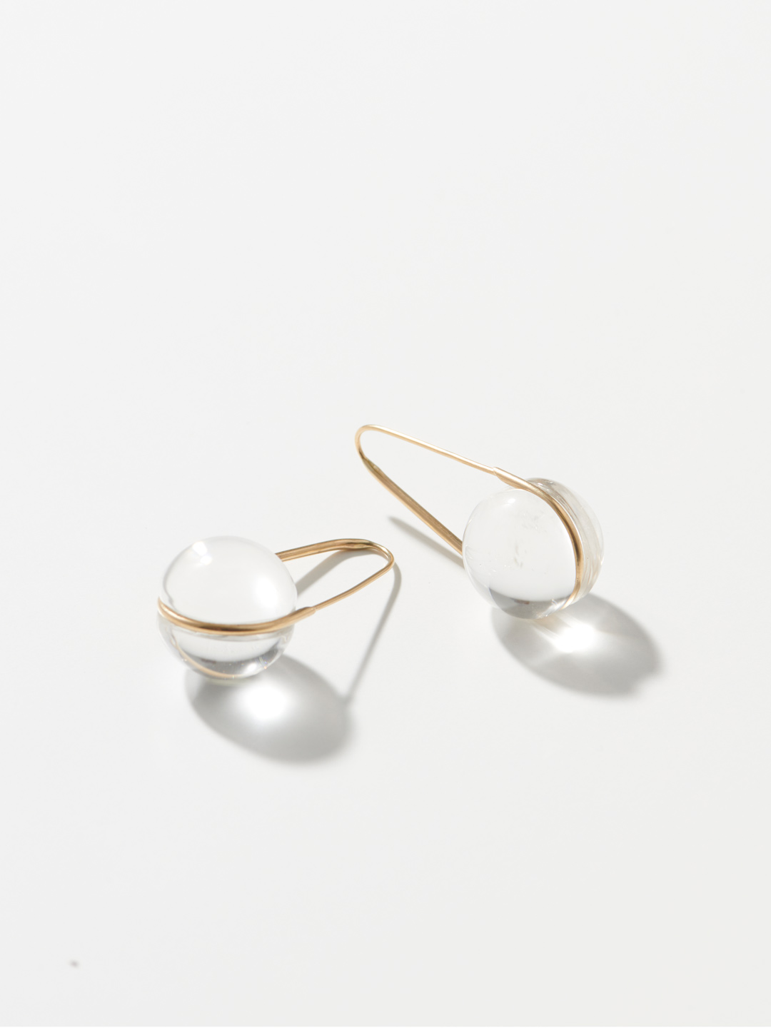 Orbital Drop Pierced Earrings - Yellow Gold