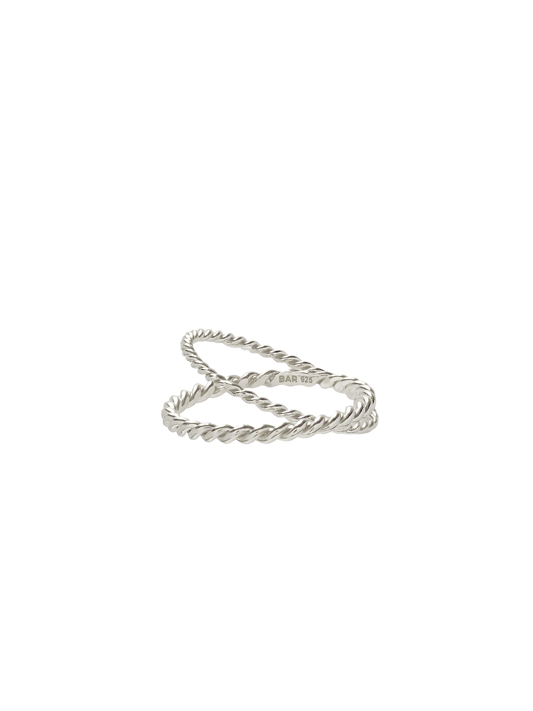 Twisted Double Ring - Silver