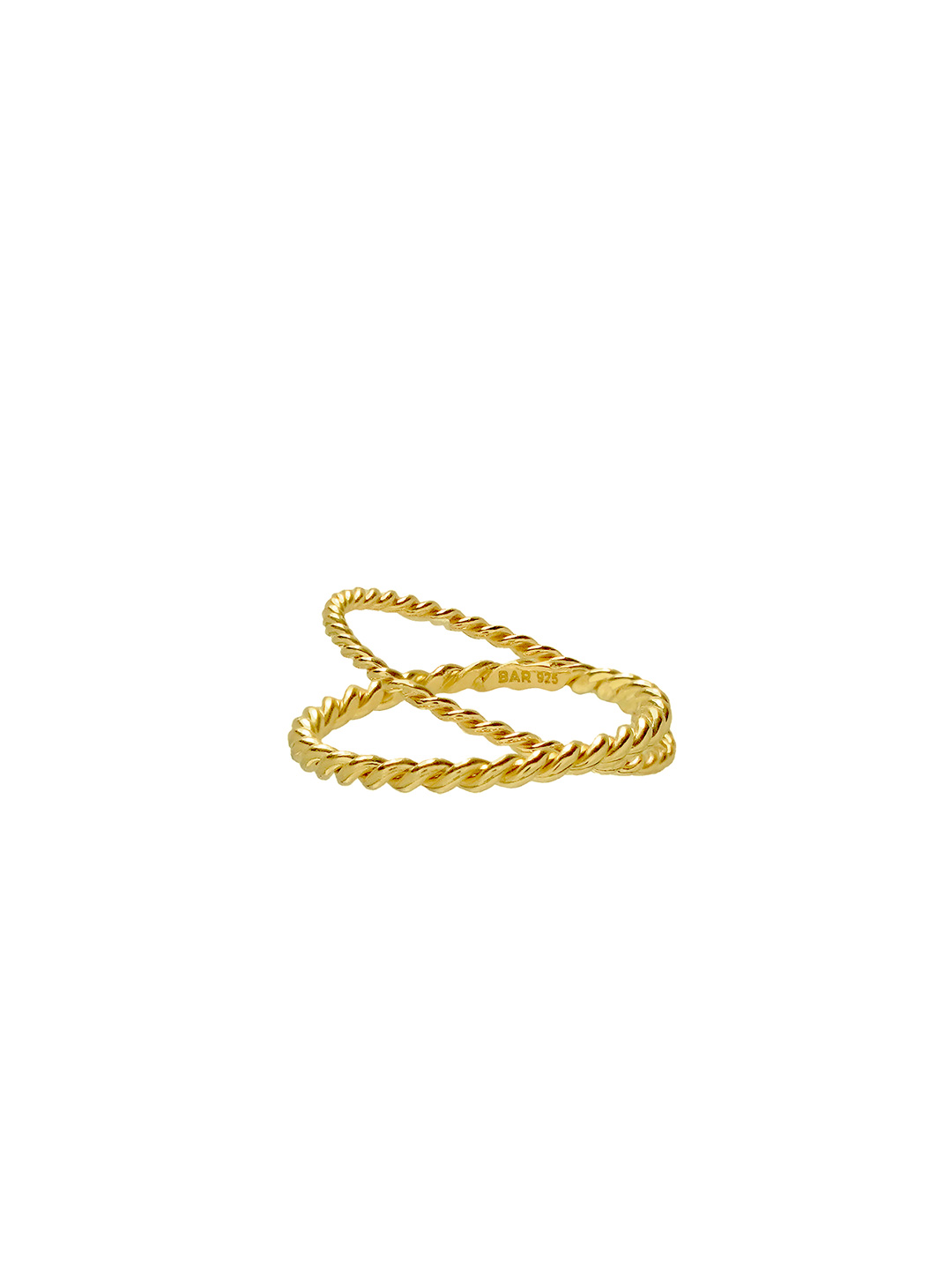 Twisted Double Ring - Gold