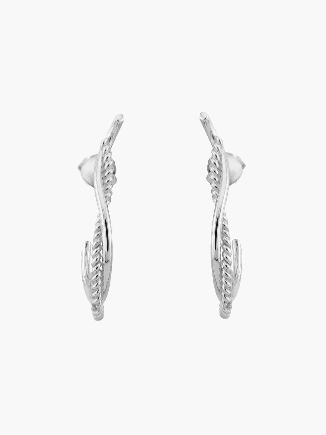 Contra Pierced Earrings - Silver