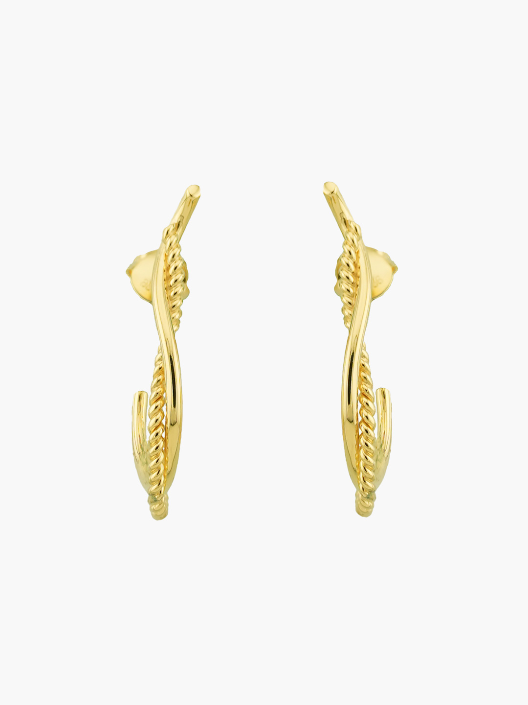 Contra Pierced Earrings - Gold