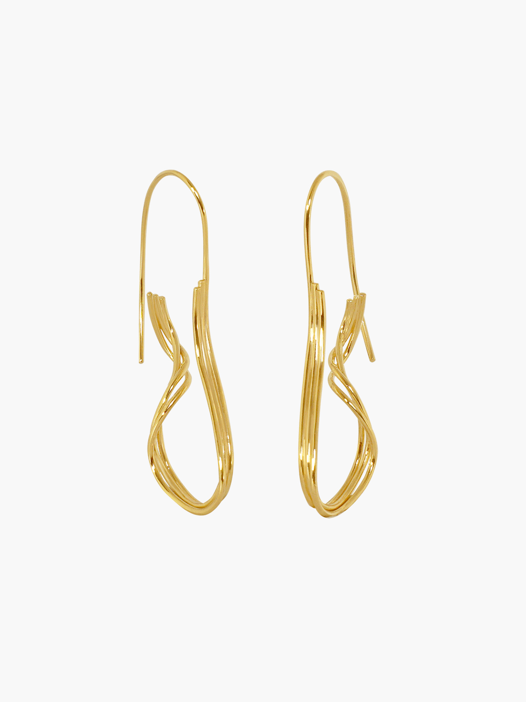 Traced Steps Pierced Earrings - Gold
