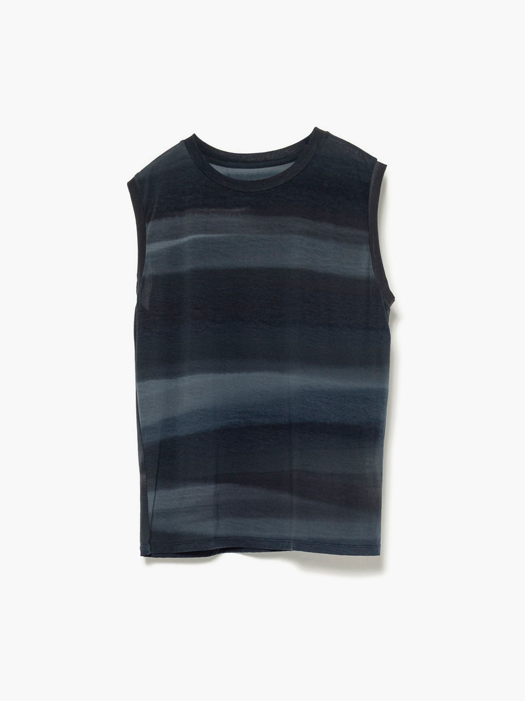 Hand Paint Light Cotton No-Sleeve Tee - Multi