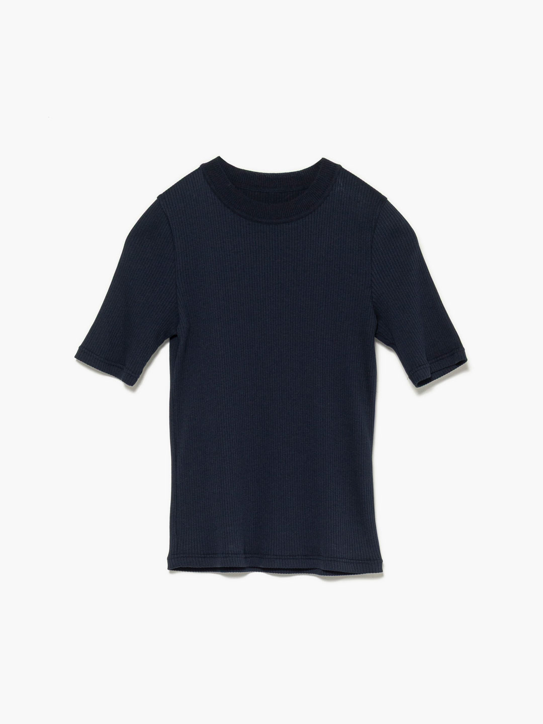 Cotton Rib Tee - Navy