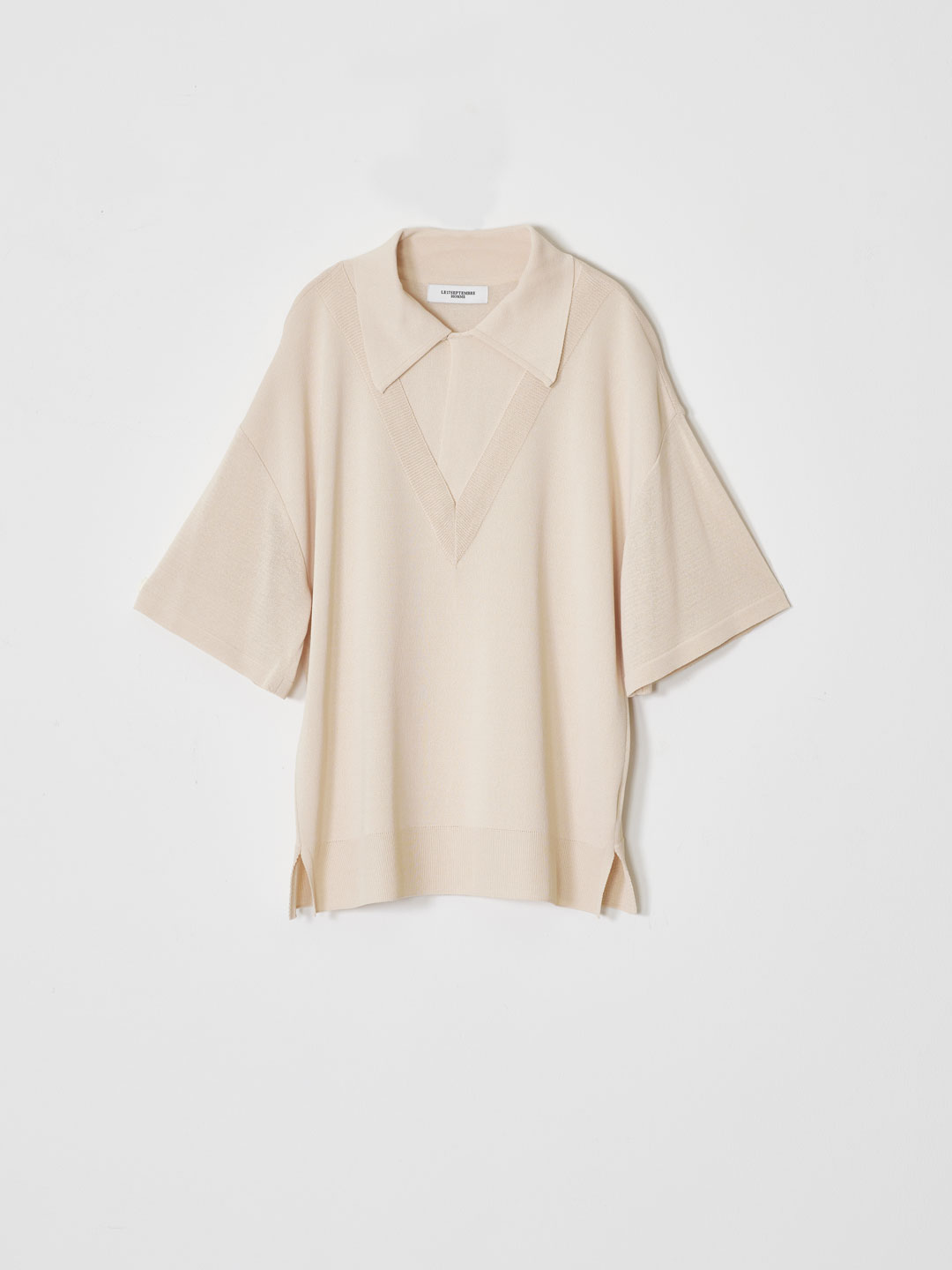 Layered Collar V-Neck Knit - Ivory