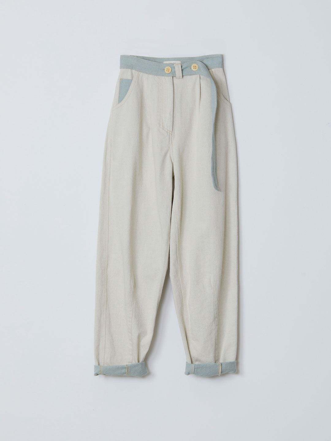 COPPELIA / Belted Utility Jeans - Light Blue