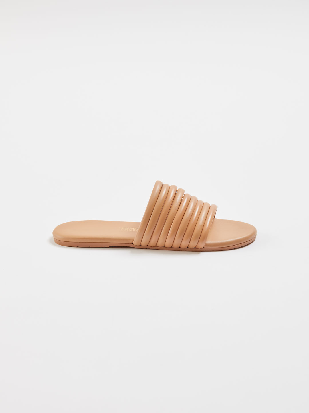 CARO Nine Straps Flat Sandals - Nude/Beige