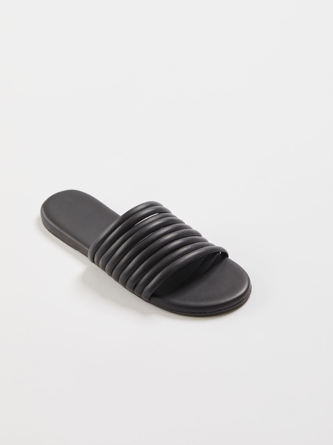 CARO Nine Straps Flat Sandals - Black