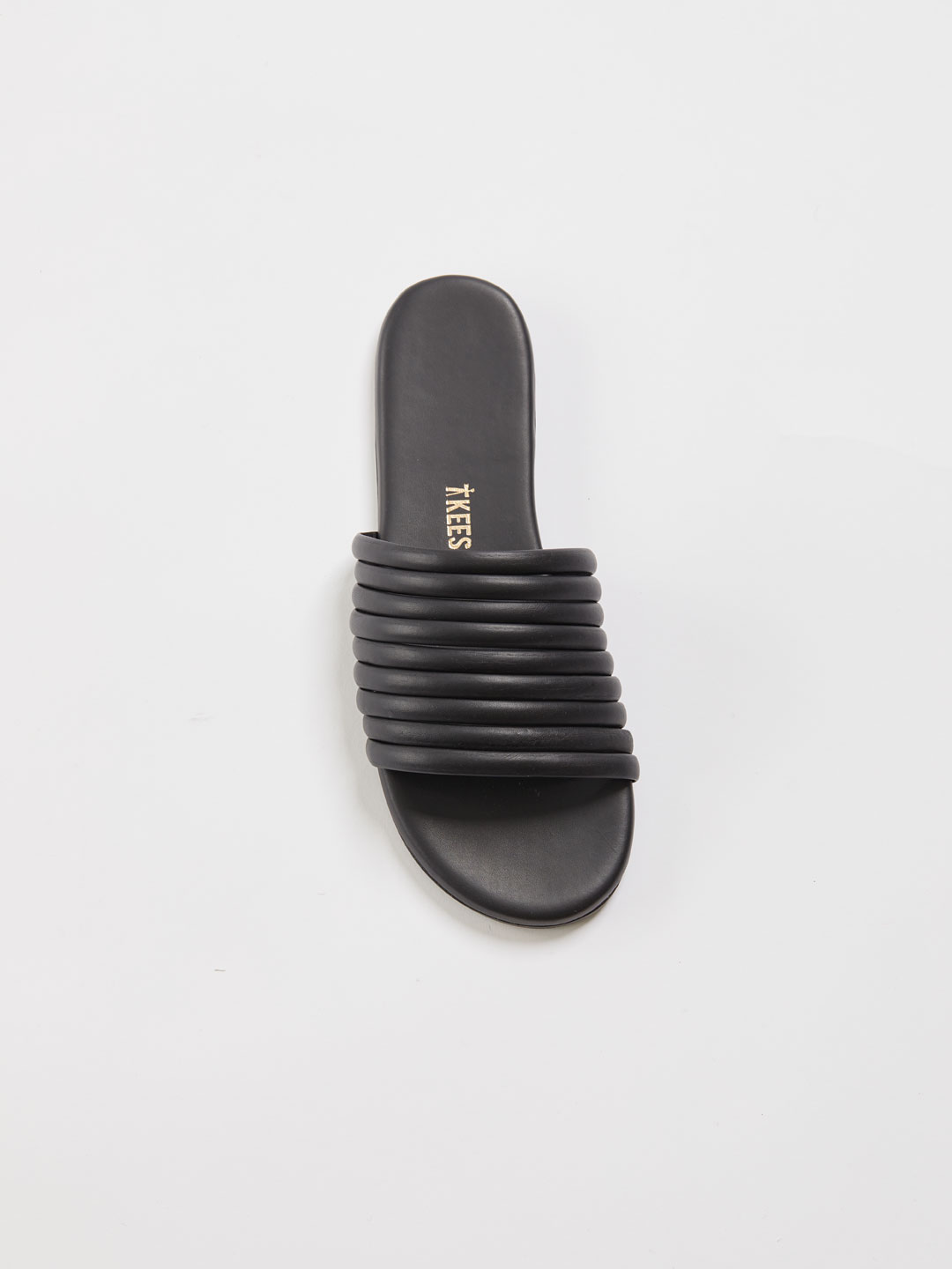 CARO Nine Straps Flat Sandals - Black