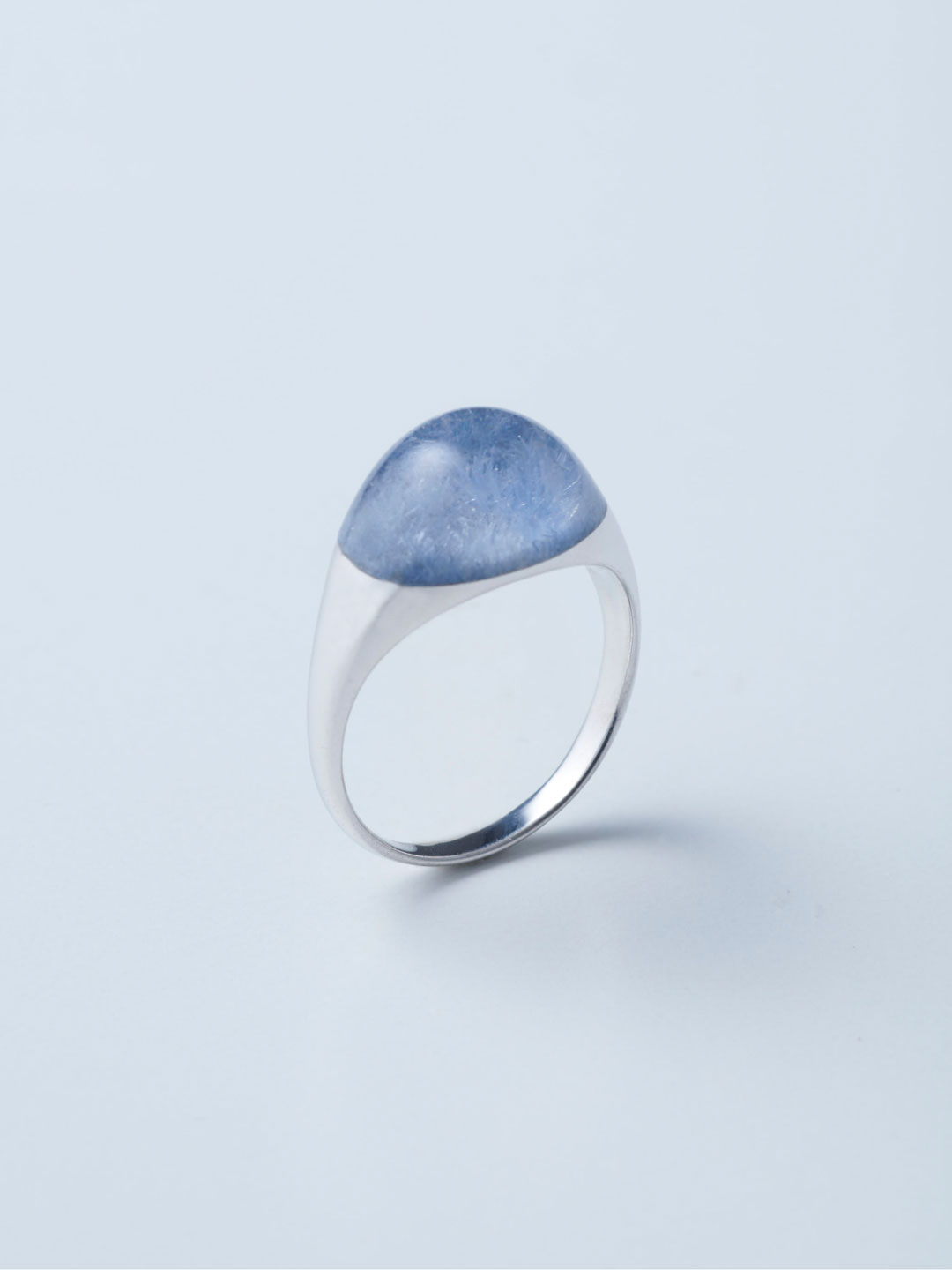 Rock Ring Mini No.6 / Dumortierite In Quartz - Silver