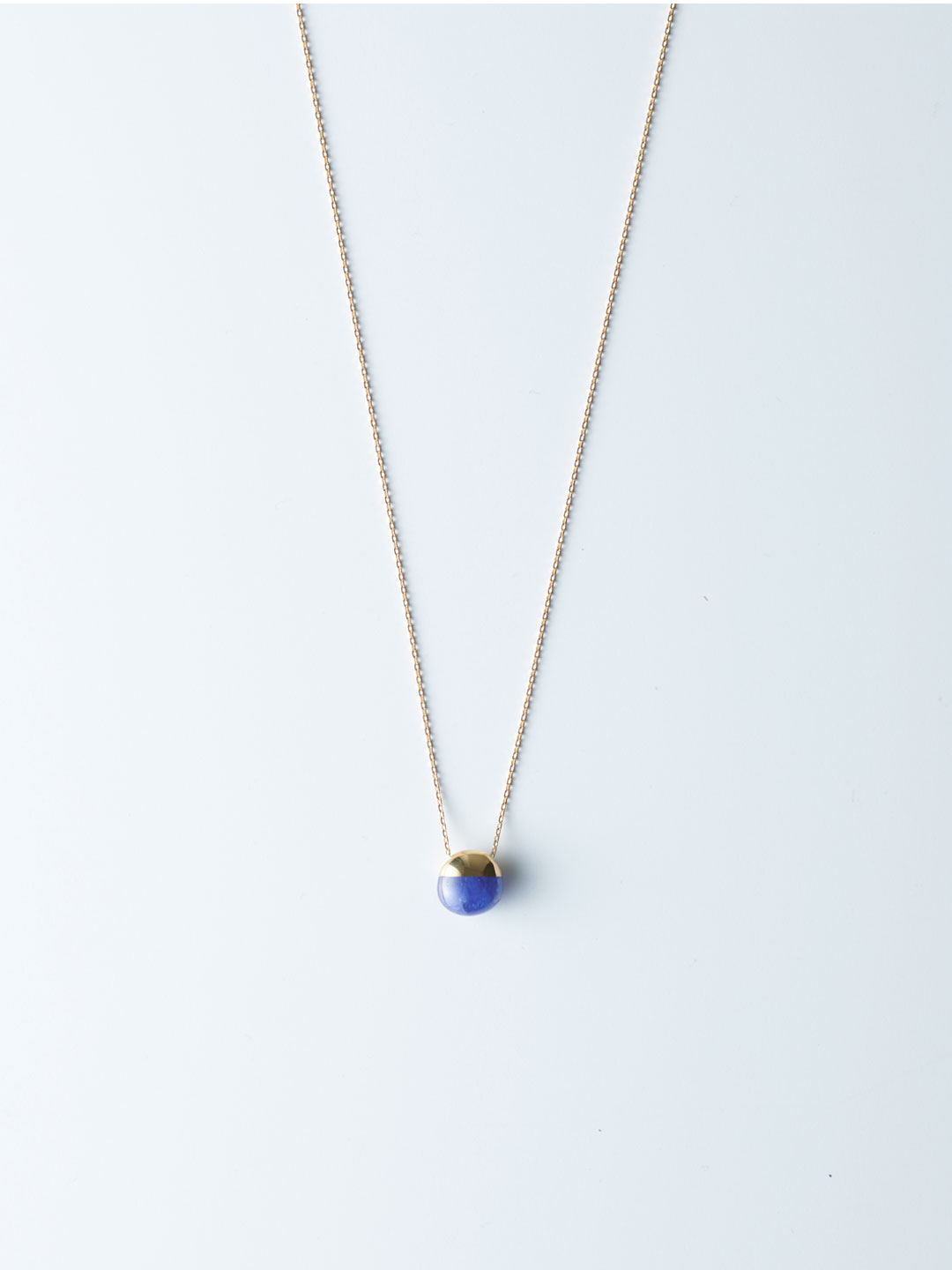 Rock Necklace No.5 / Tanzanite - Yellow Gold