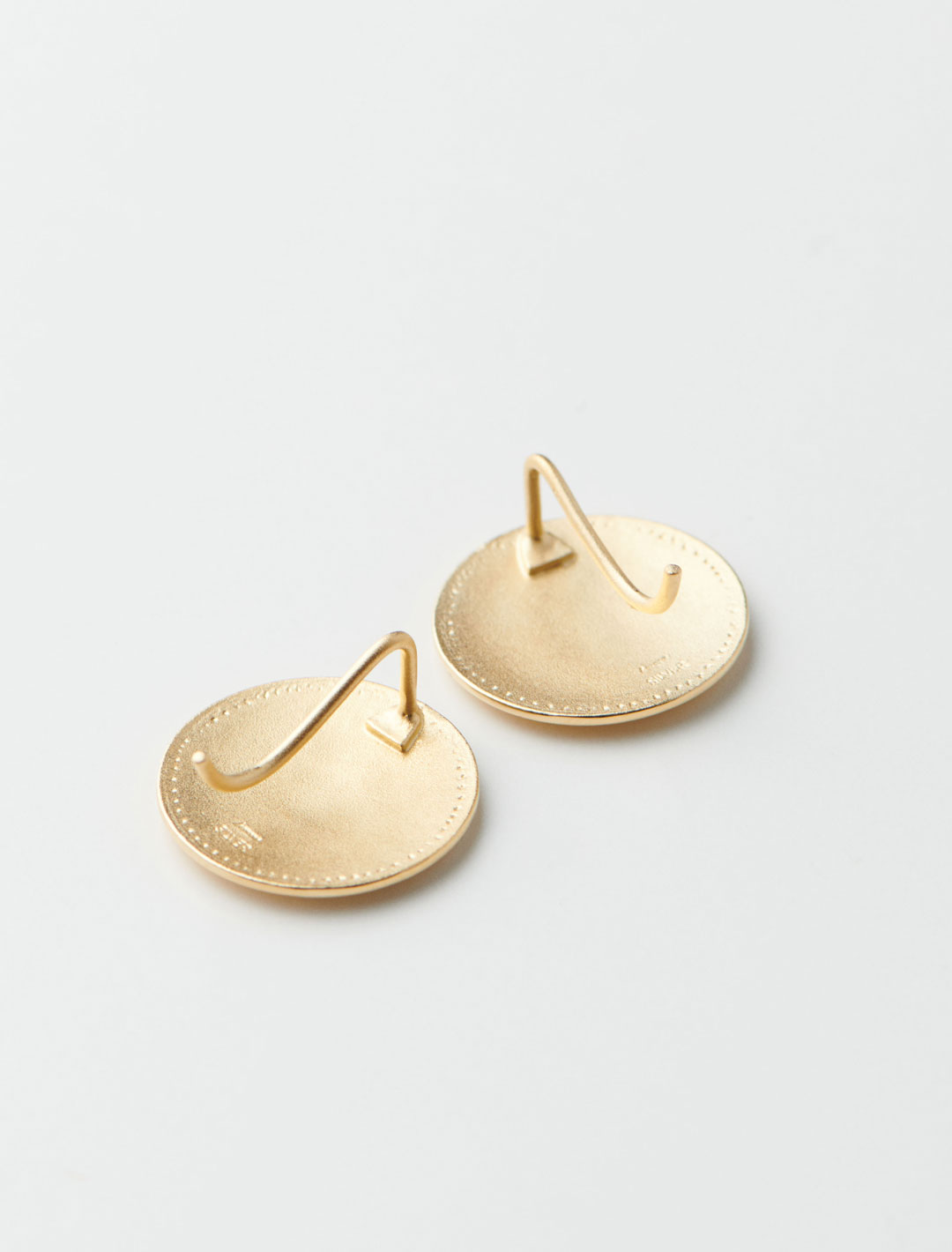 MIRROR PAIR Pierced Earrings - Yellow Gold
