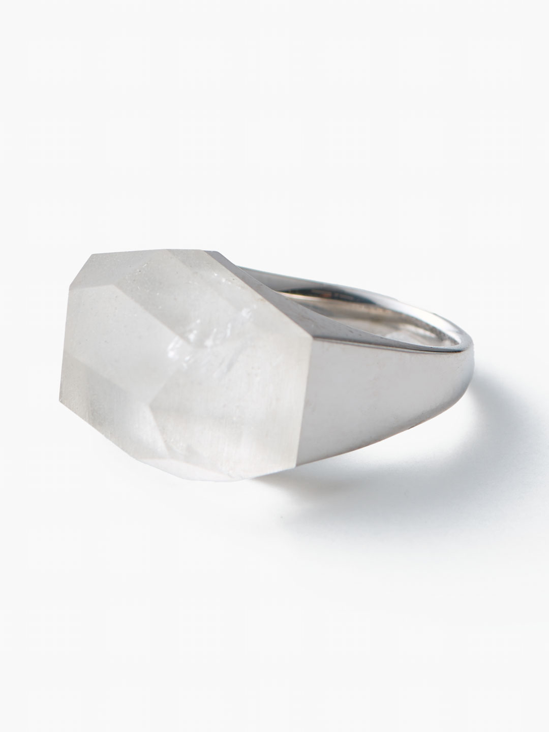Rock Ring Quartz Himalaya - Silver