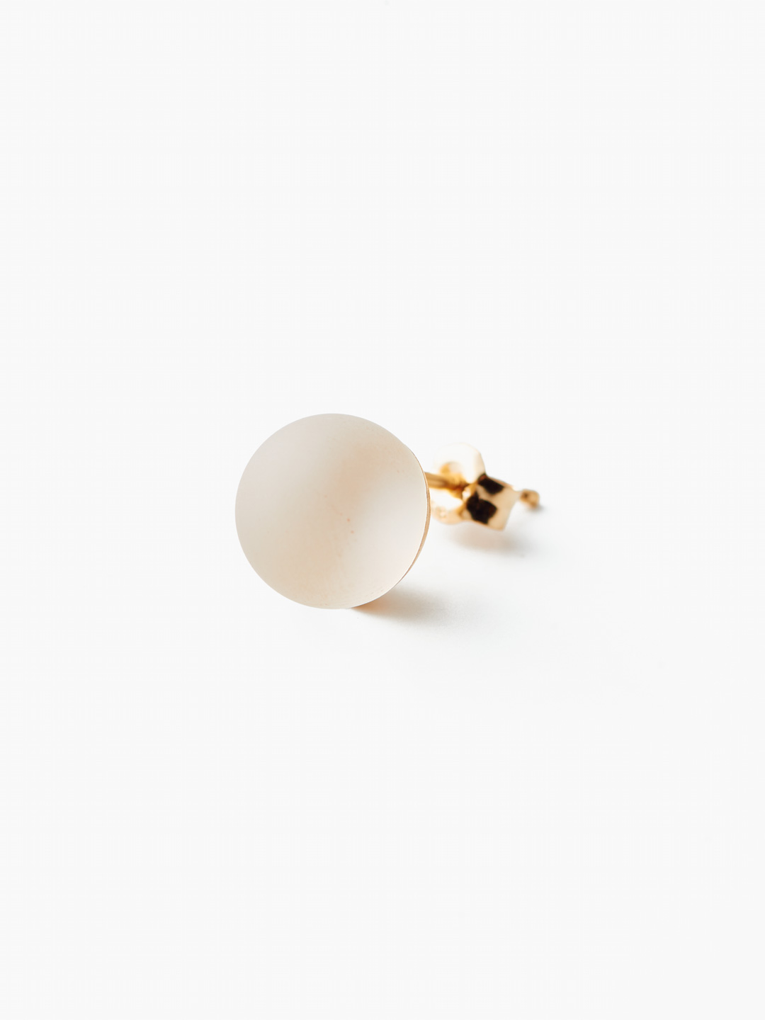 Gyoku Pieced Earring Quartz - Yellow Gold