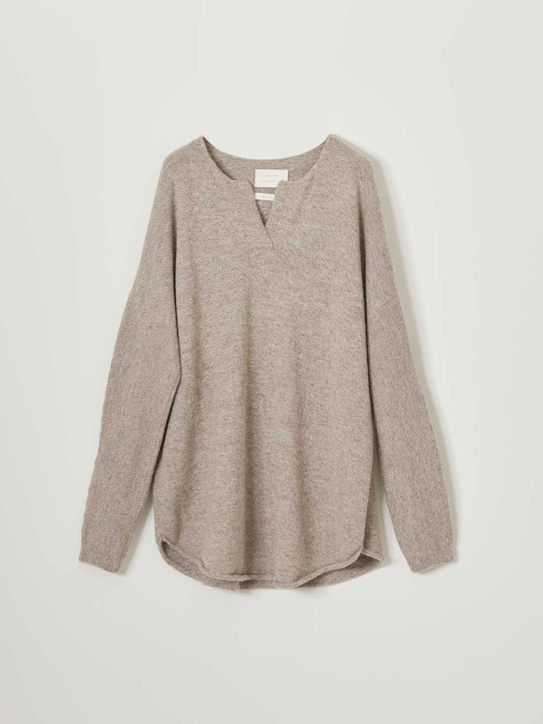 Henley Top - Light Beige