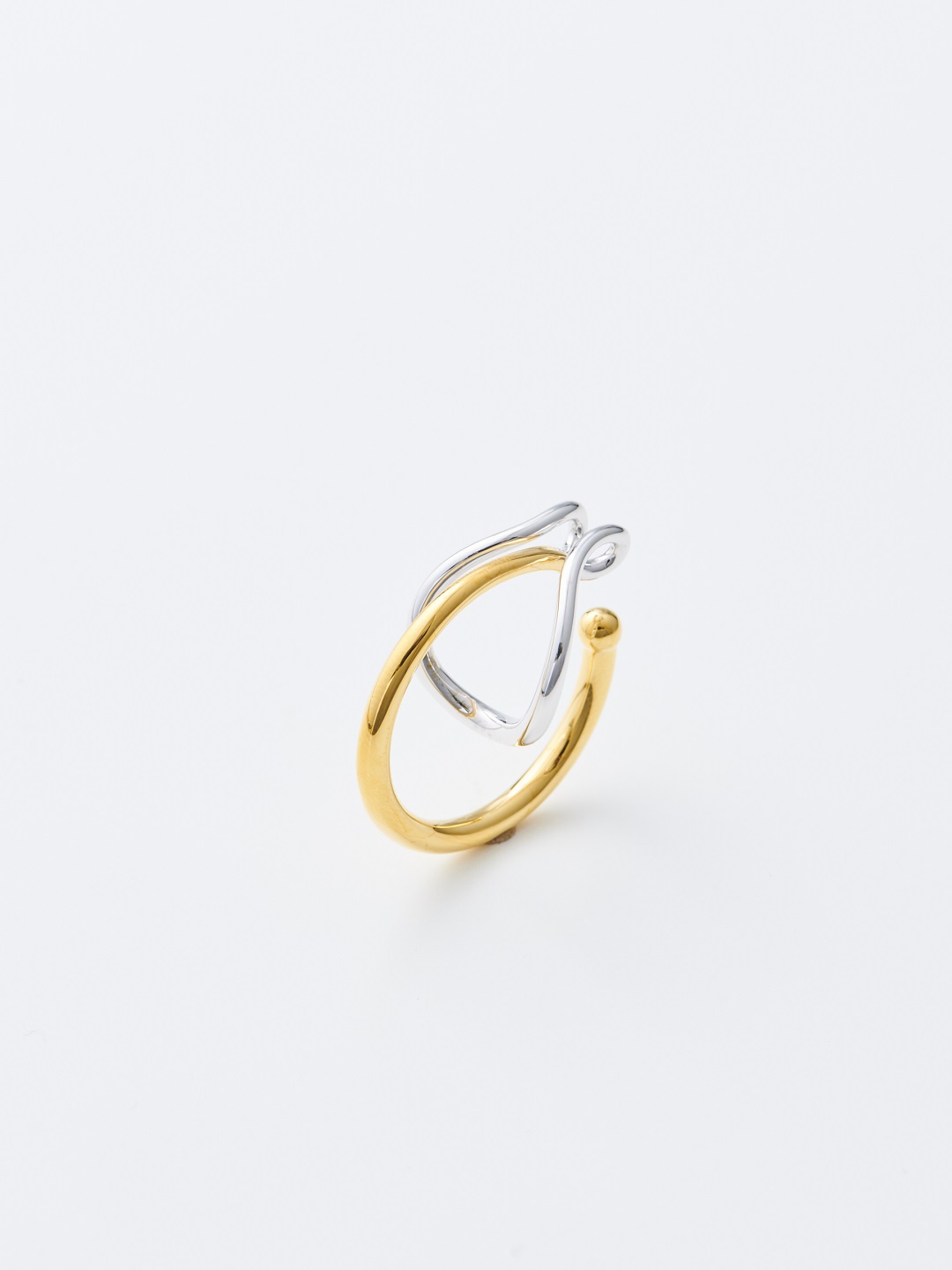 Needle Ear Cuff - Silver/Yellow Gold