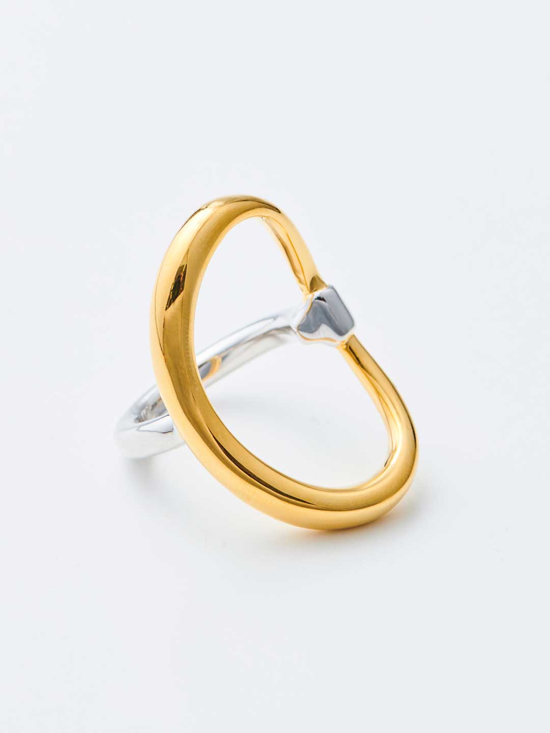 Turtle Ring - Silver/Yellow Gold