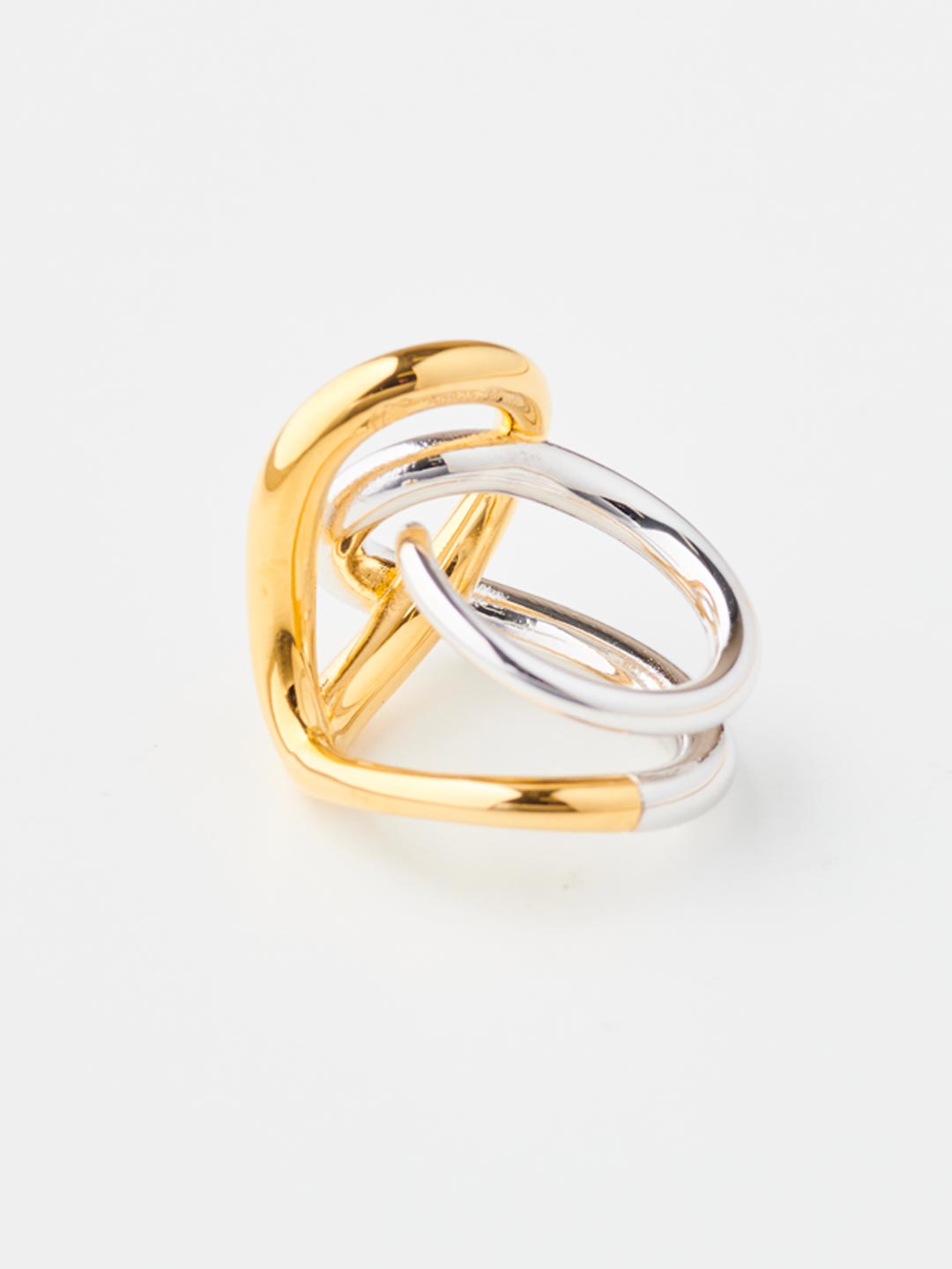 Blaue Ring - Silver/Yellow Gold