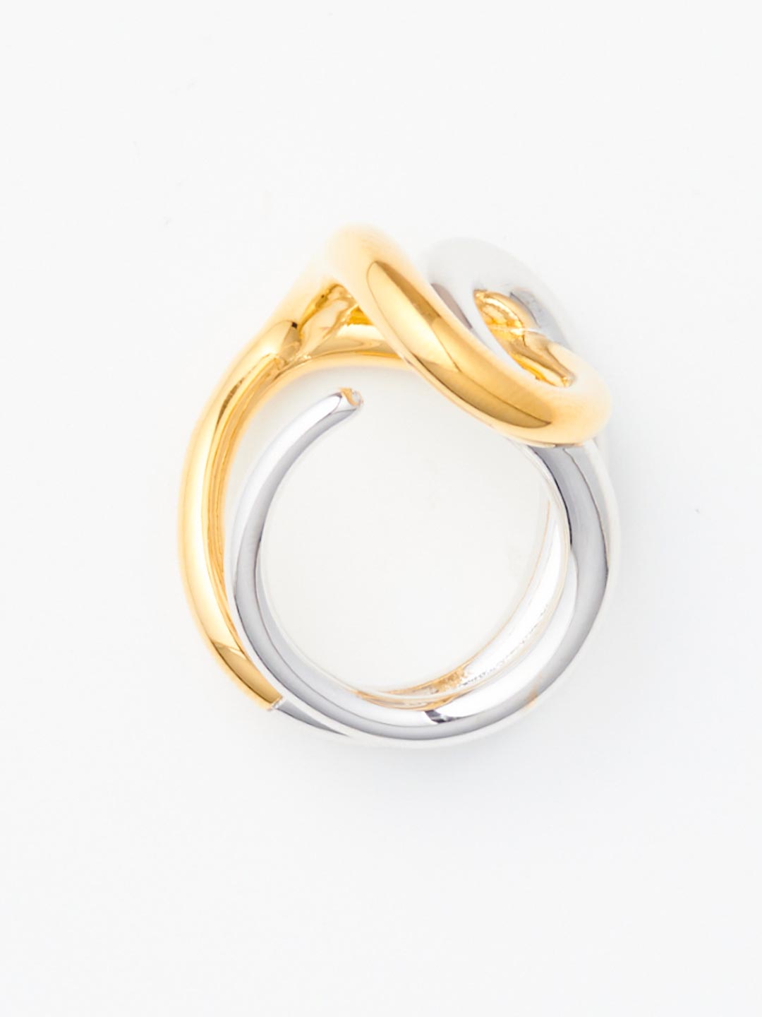 Blaue Ring - Silver/Yellow Gold