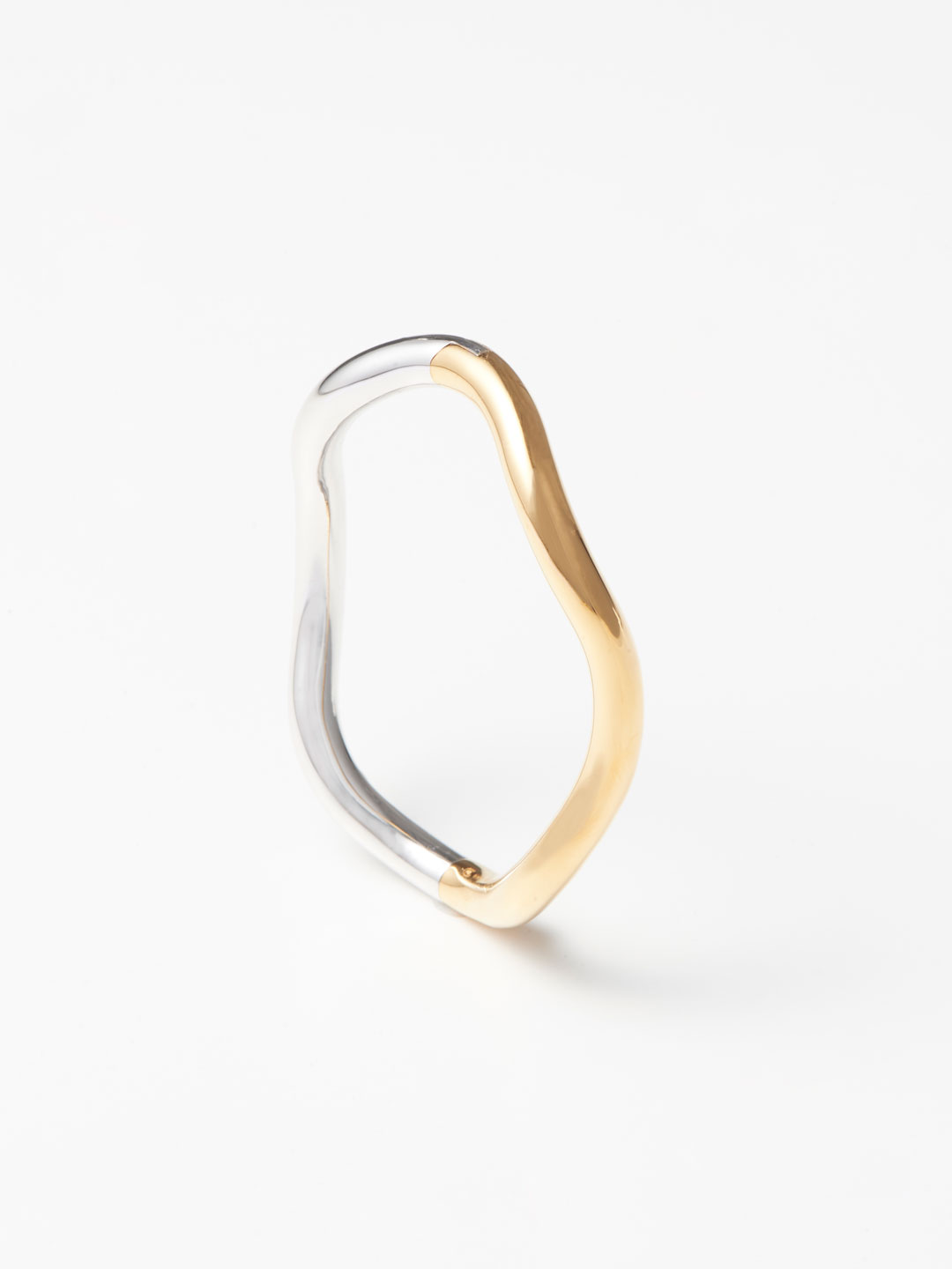 Wave Bracelet - Silver/Yellow Gold