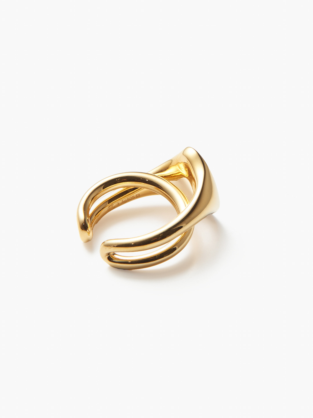 Chevaliere Initial Ring  - Yellow Gold