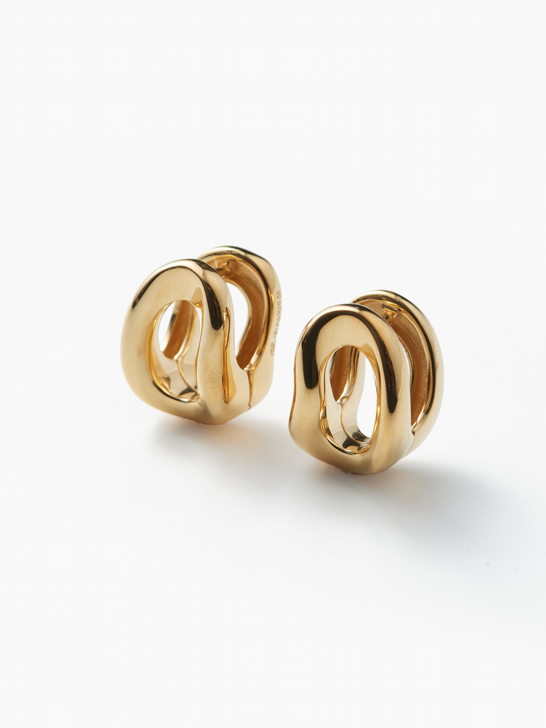 Creoles Shima Pierced Earring - Yellow Gold