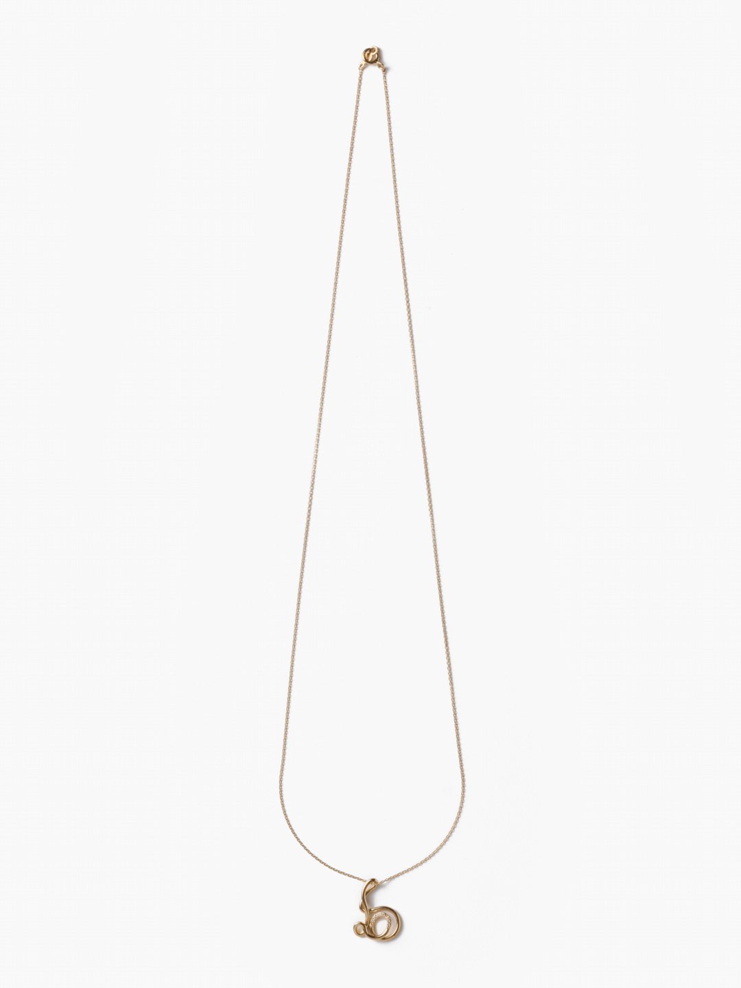 Alphajoaillerie Necklace - Letter B - Yellow Gold
