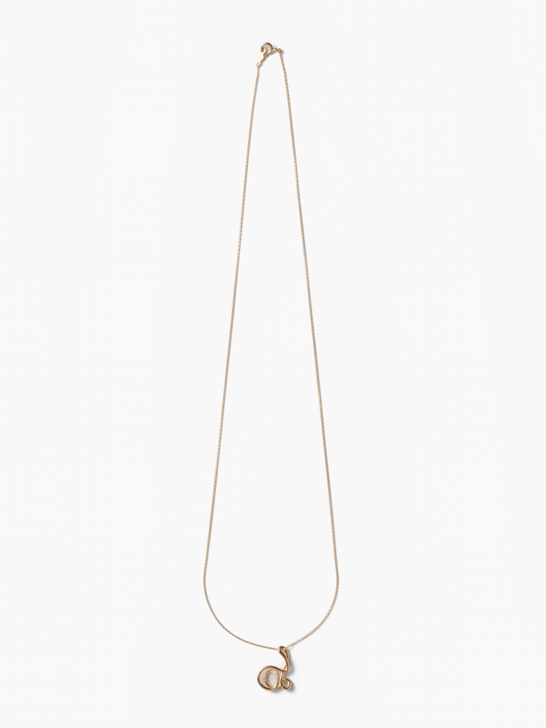 Alphajoaillerie Necklace - Letter D - Yellow Gold