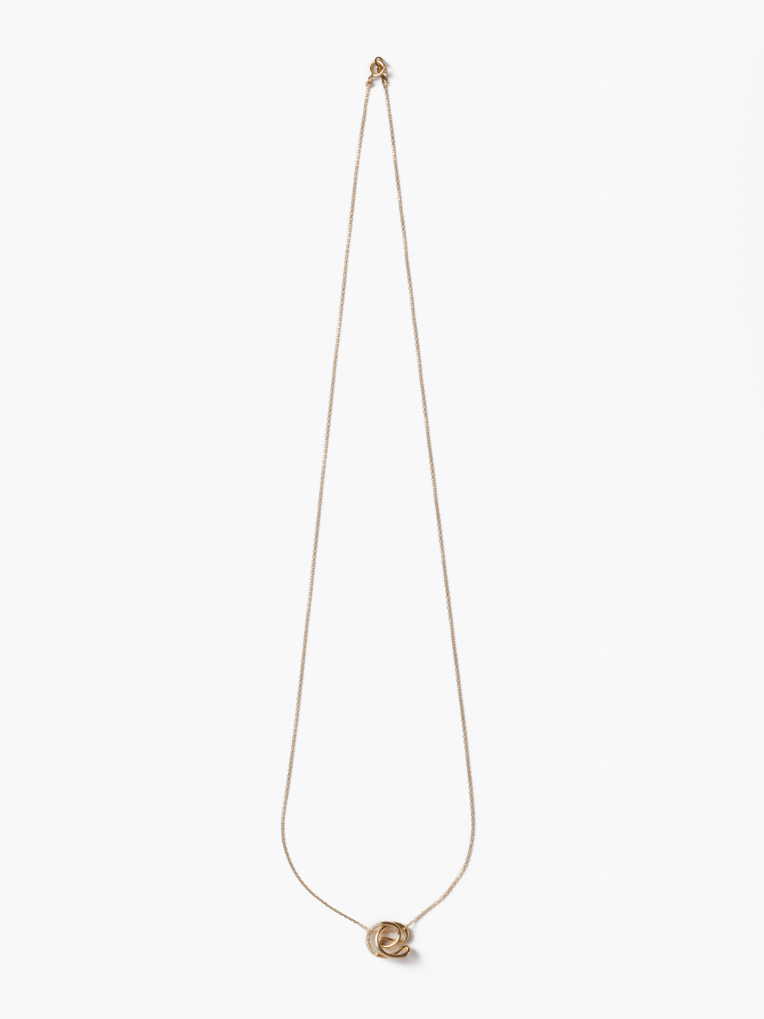 Alphajoaillerie Necklace - Letter E - Yellow Gold