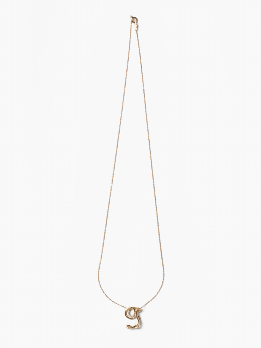 Alphajoaillerie Necklace - Letter G - Yellow Gold