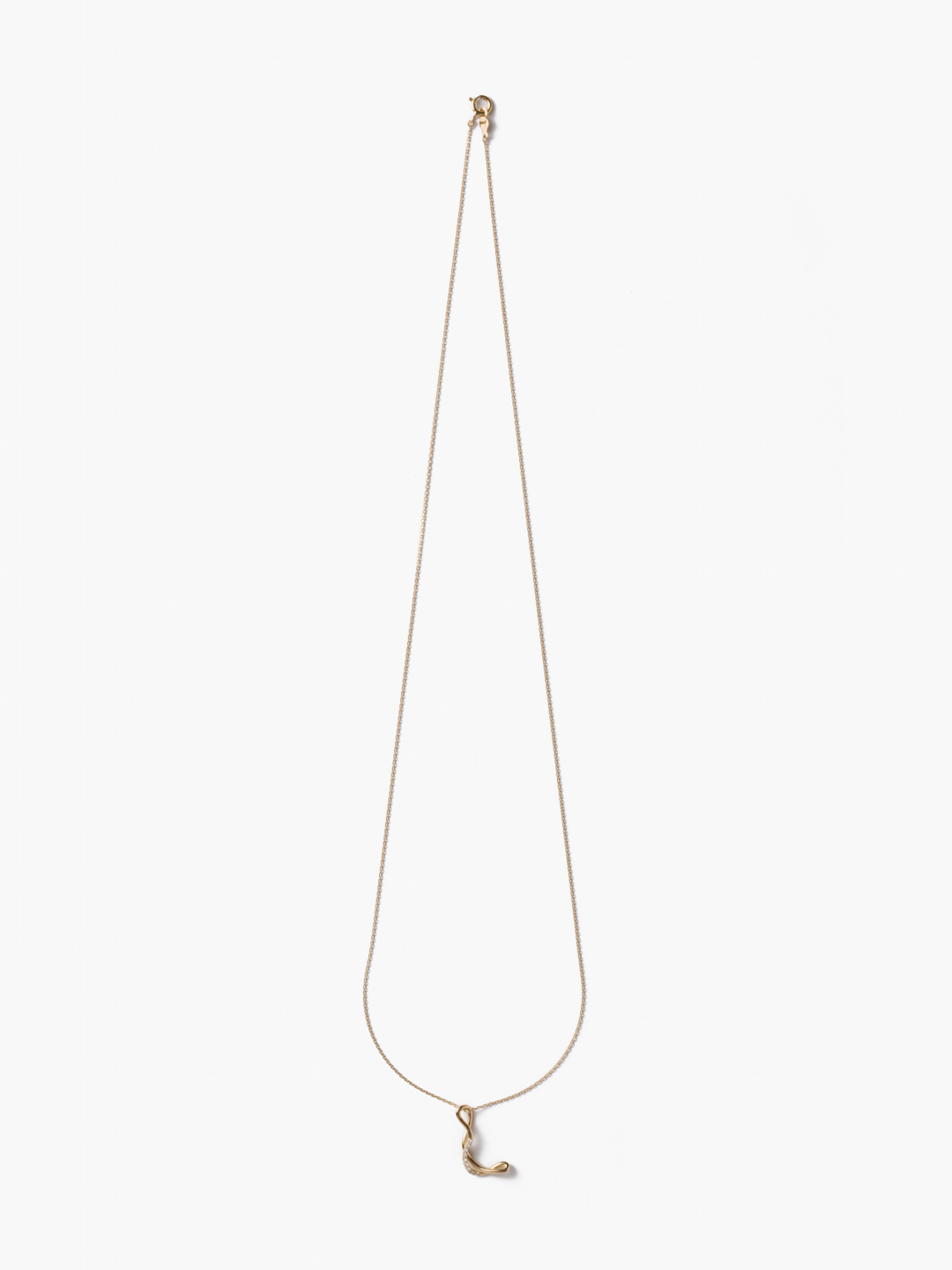 Alphajoaillerie Necklace - Letter L - Yellow Gold
