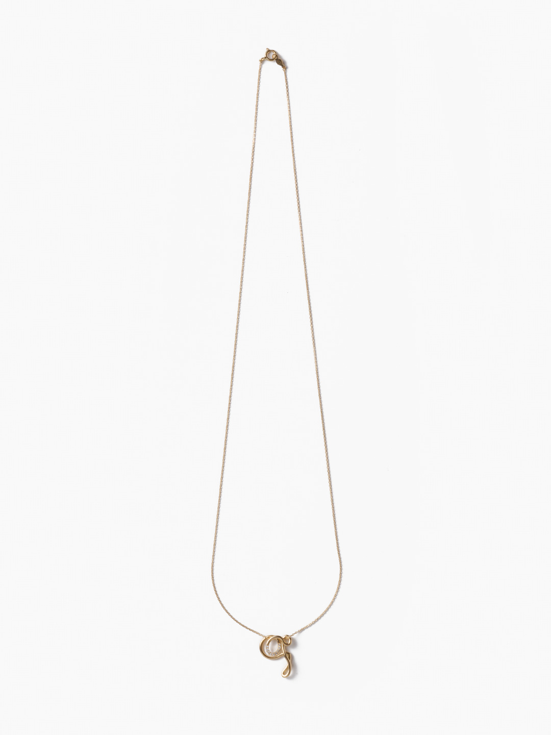 Alphajoaillerie Necklace - Letter Q - Yellow Gold