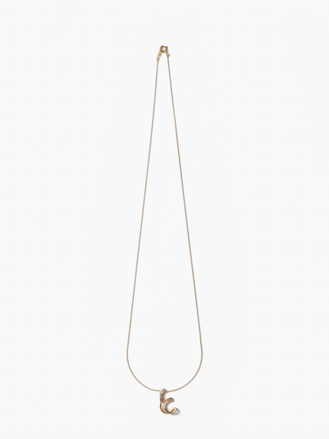 Alphajoaillerie Necklace - Letter T - Yellow Gold