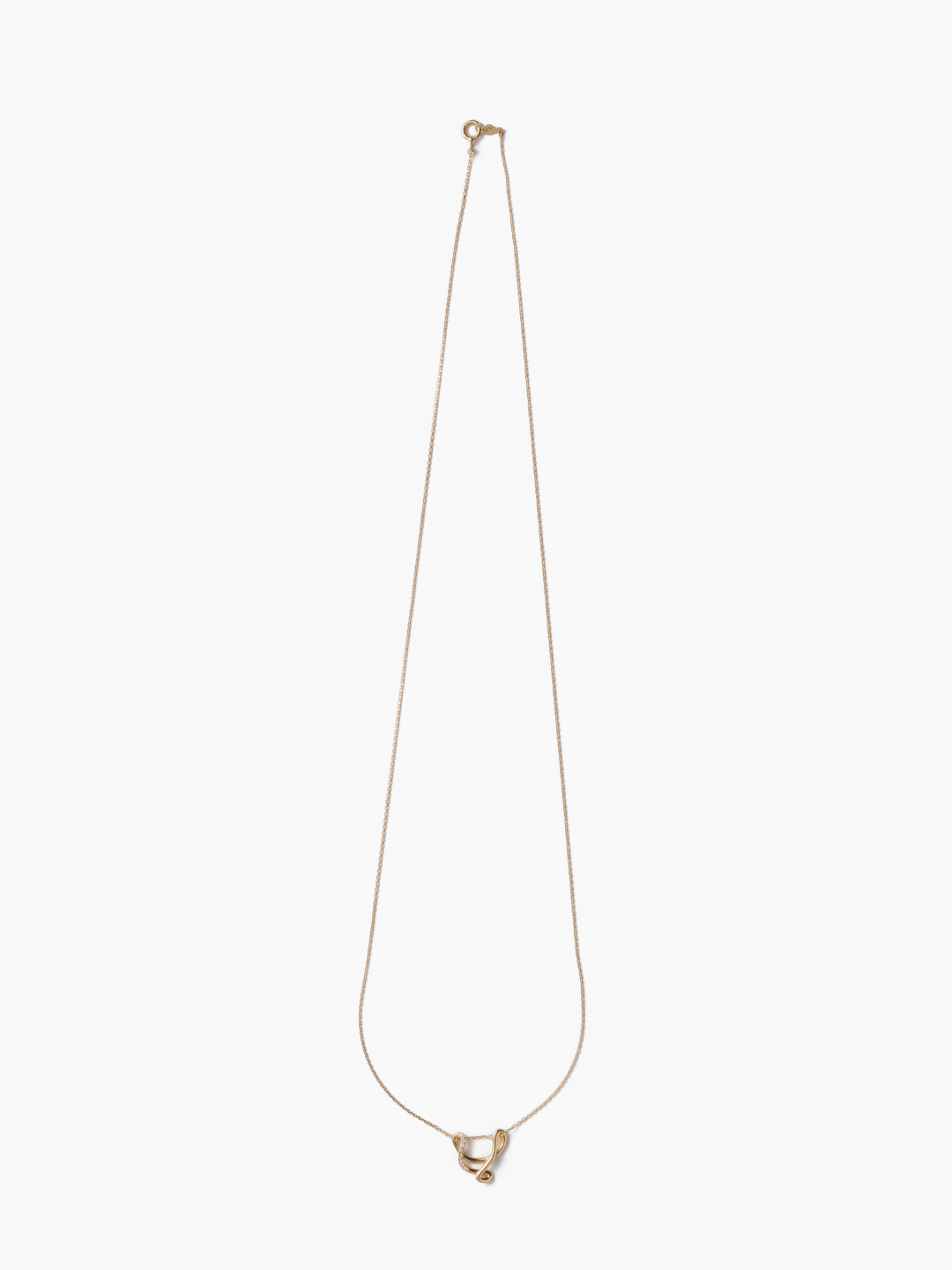 Alphajoaillerie Necklace - Letter V - Yellow Gold