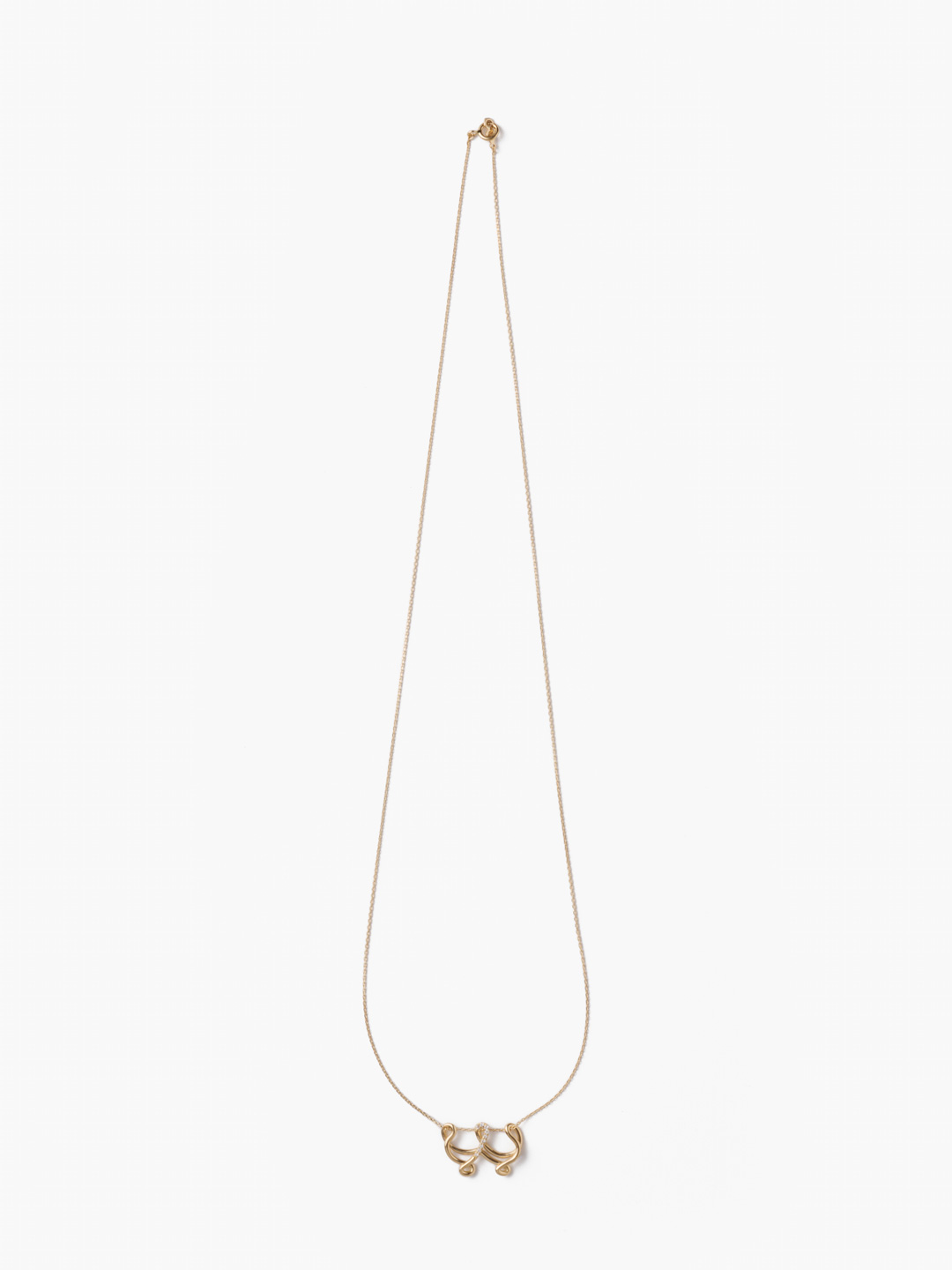 Alphajoaillerie Necklace - Letter W - Yellow Gold