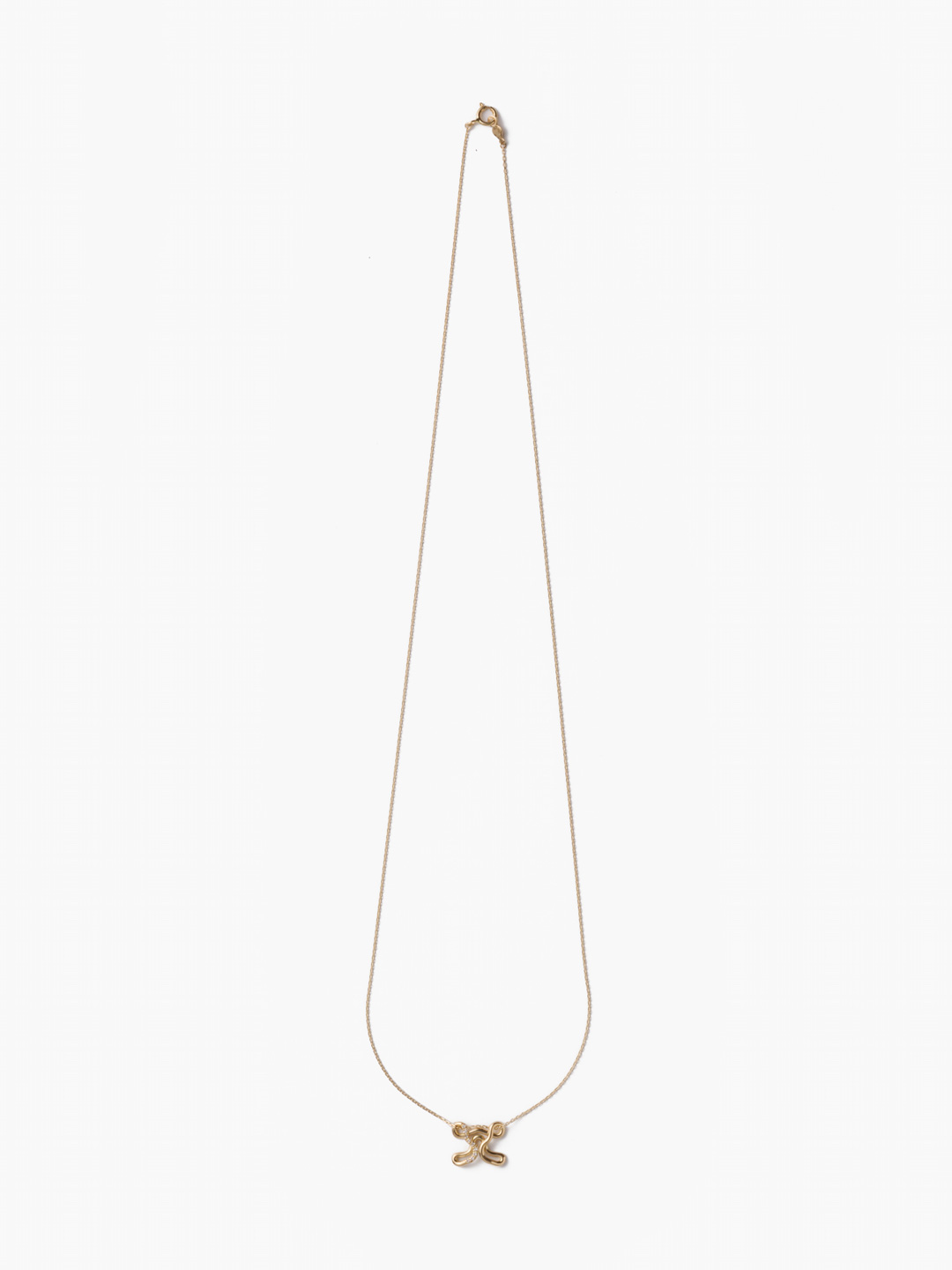 Alphajoaillerie Necklace - Letter X - Yellow Gold