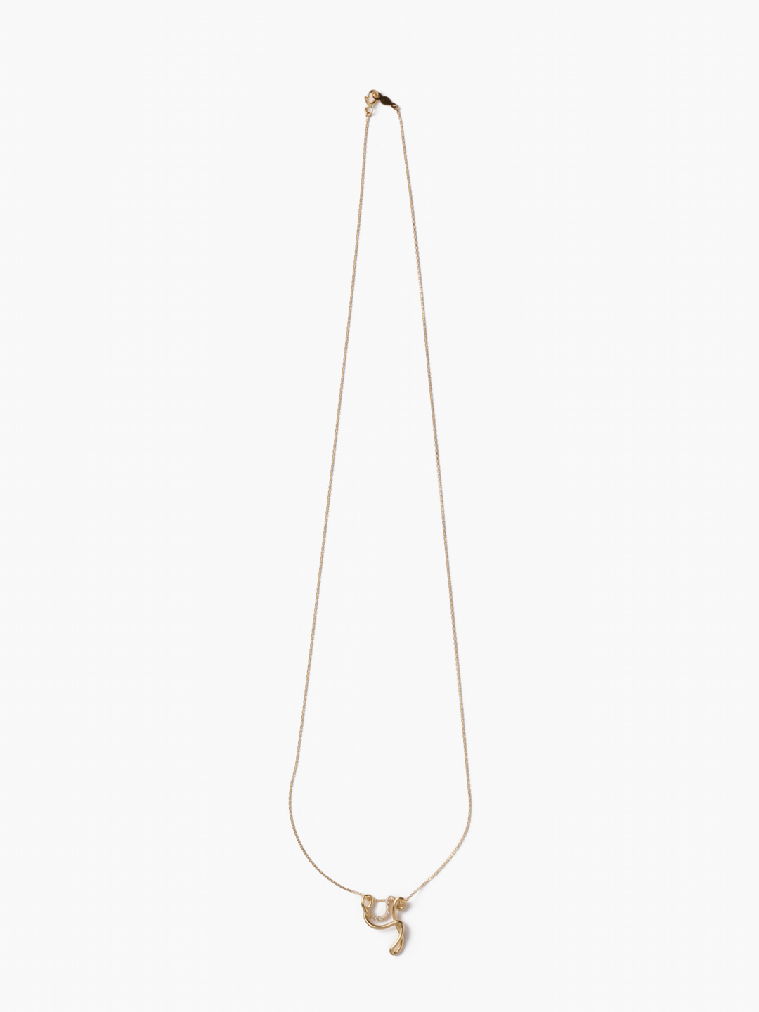 Alphajoaillerie Necklace - Letter Y - Yellow Gold