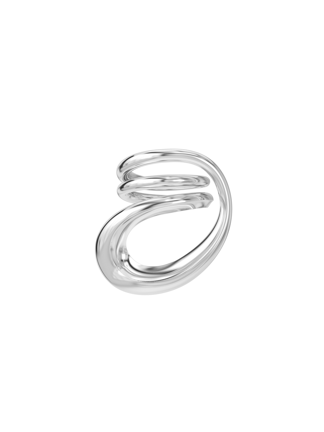 Round Trip Blow Ring - Silver