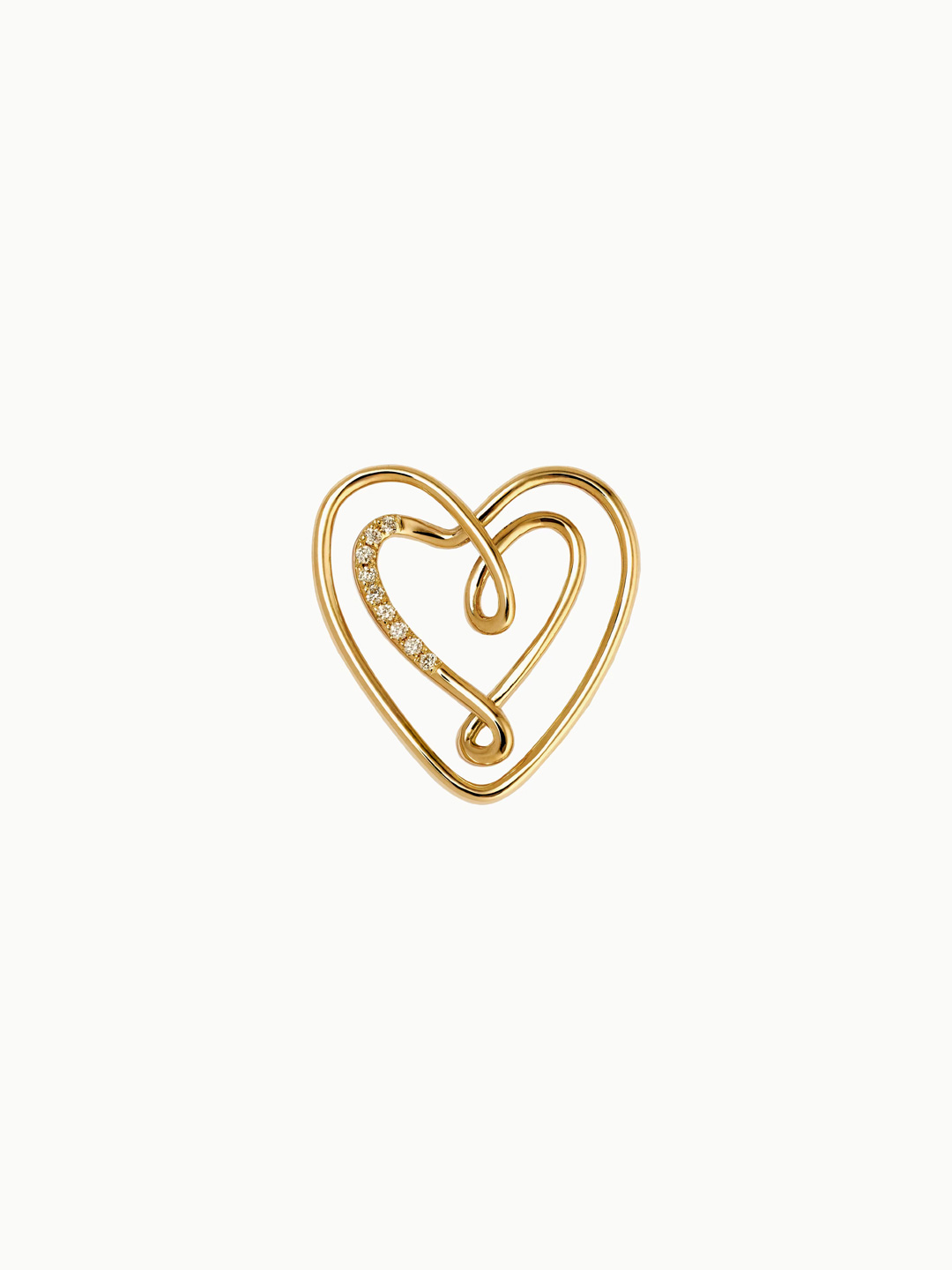 Alphajoaillerie  Necklace Heart  - Yellow Gold