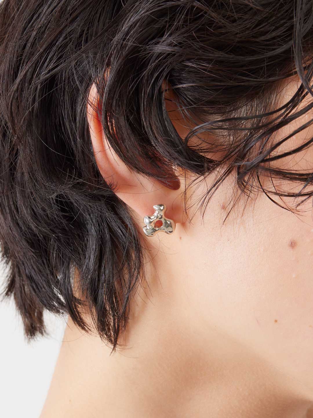 Simone Studs Pierced Earrings - Silver