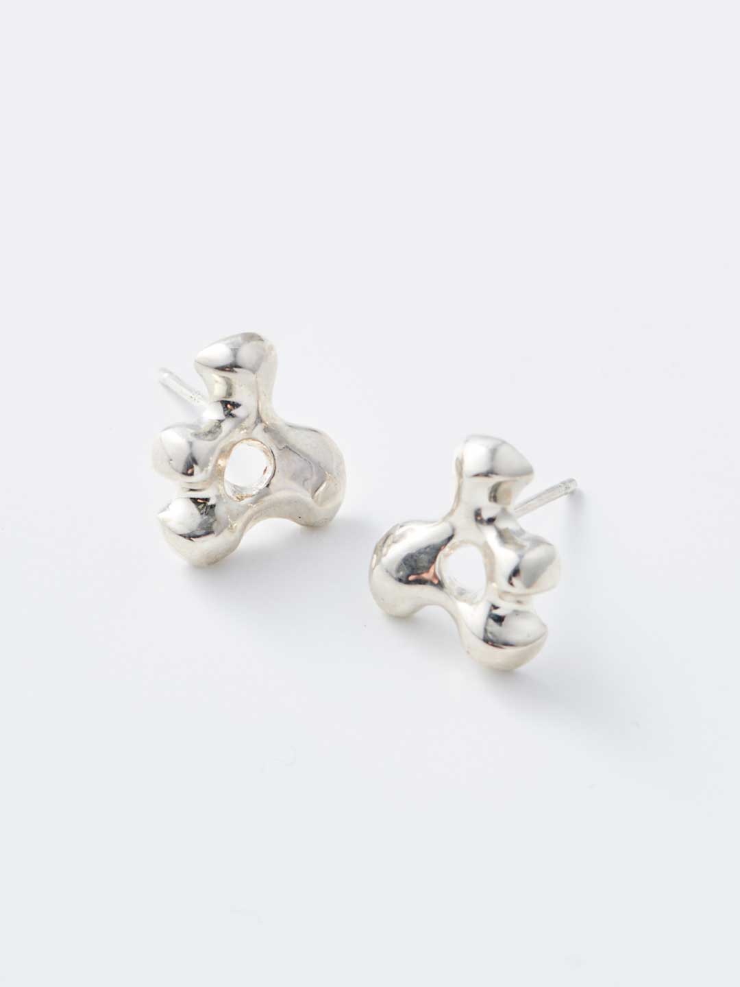 Simone Studs Pierced Earrings - Silver